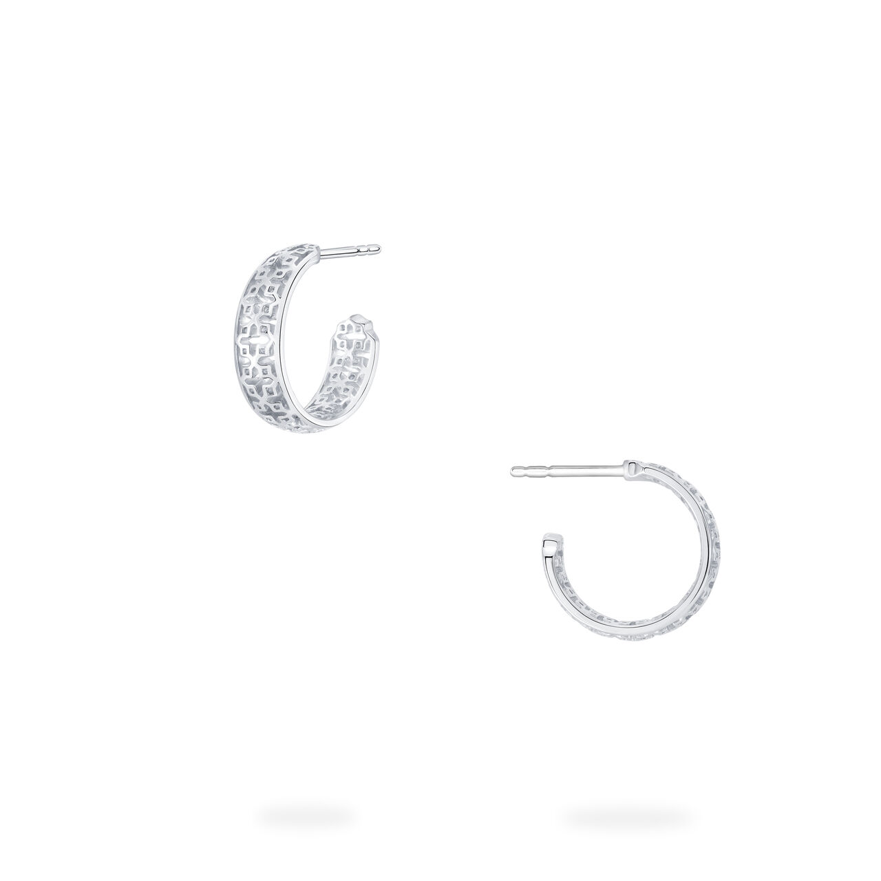 Birks Muse  15 MM Sterling Silver Hoop Earrings 450008635139