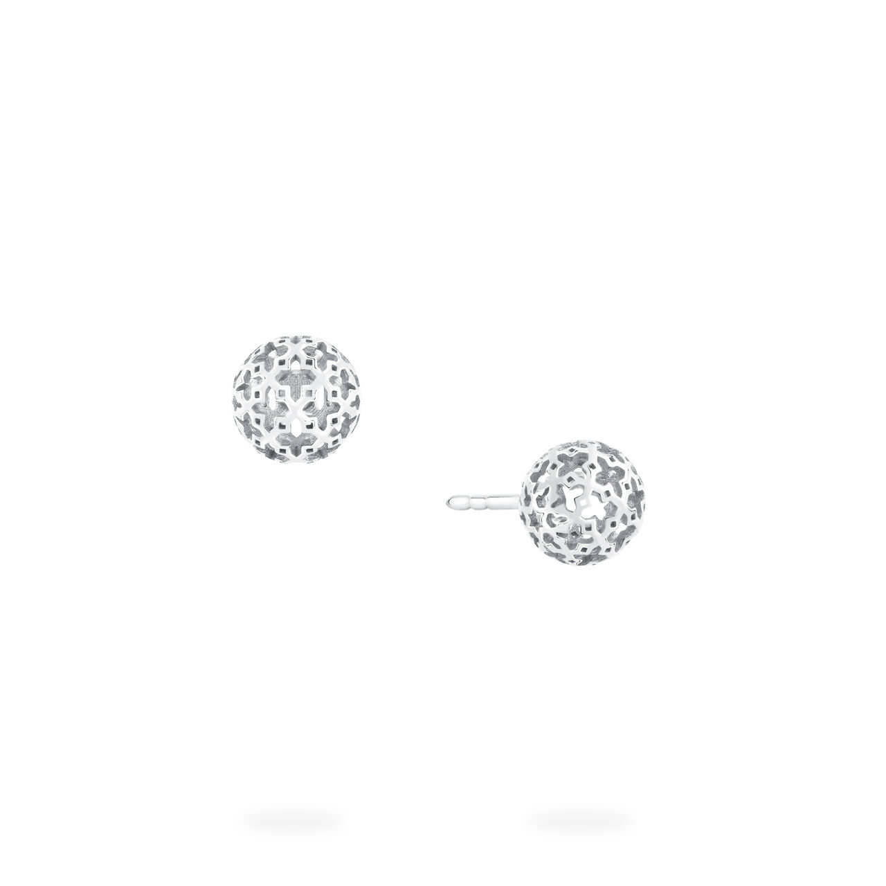 Birks Muse  Mesh Ball Earring In Sterling Silver 450009751845