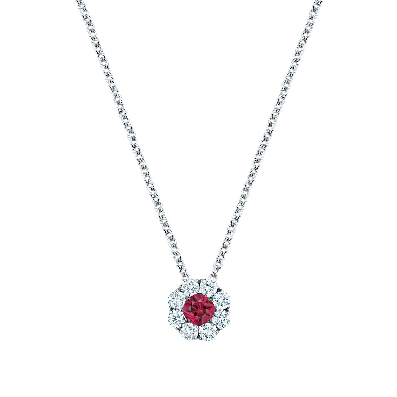 Birks Snowflake  Ruby and Diamond Pendant 450010211376