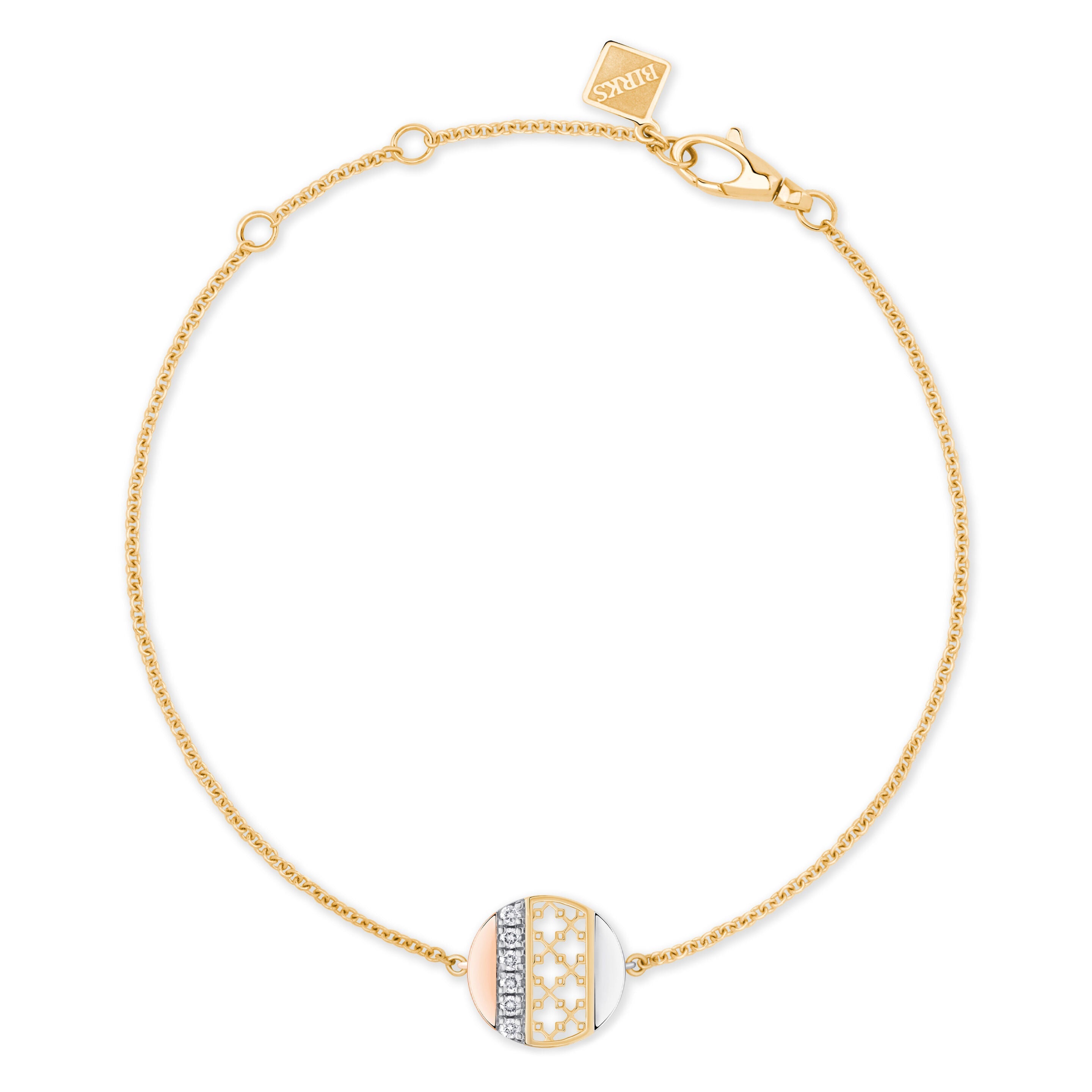 Birks Dare to Dream ® Diamond Circle Bracelet, Tri-Gold 450016186197