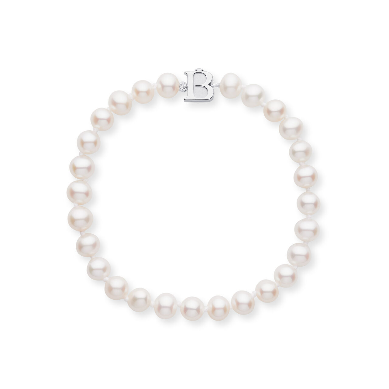 Birks Pearls  6-6.5 mm Silver Cultured Freshwater Pearl Bracelet 450017311499