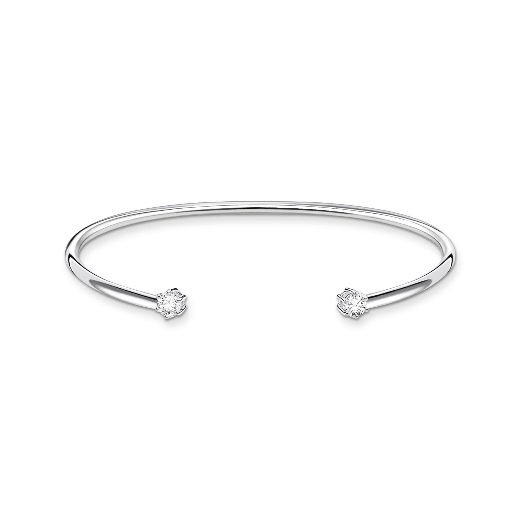 Thomas Sabo Bracciale Rigido Donna In Argento 925 Con Zirconi – Charm Club, Lunghezza 17,5 Cm, Ideale Per Ciondoli (AR104-051-14-L15.5) - 4