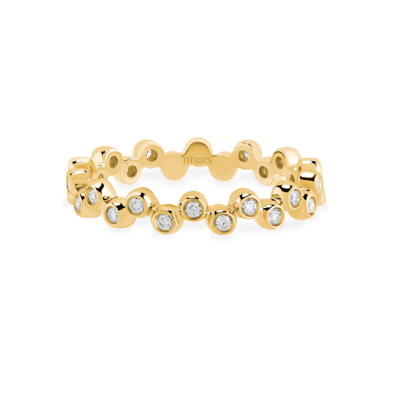 Birks Iconic Stackable Diamond Splash Ring, Yellow Gold 450011681109