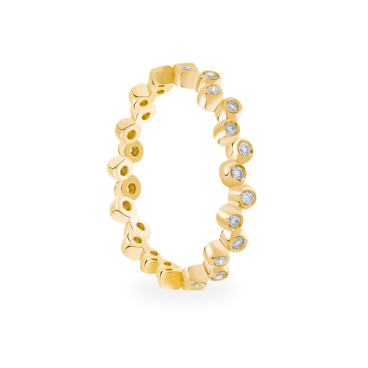 Birks Iconic Stackable Diamond Splash Ring, Yellow Gold 450011681109
