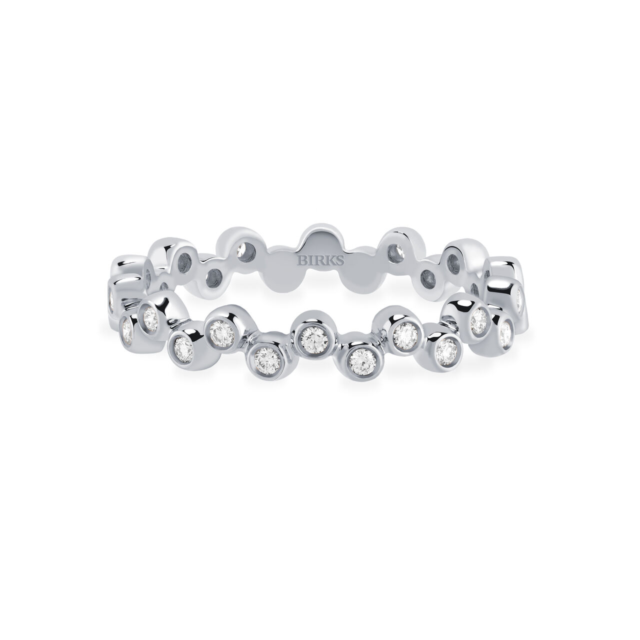 Birks Iconic Stackable Diamond Splash Ring, White Gold 450011680867