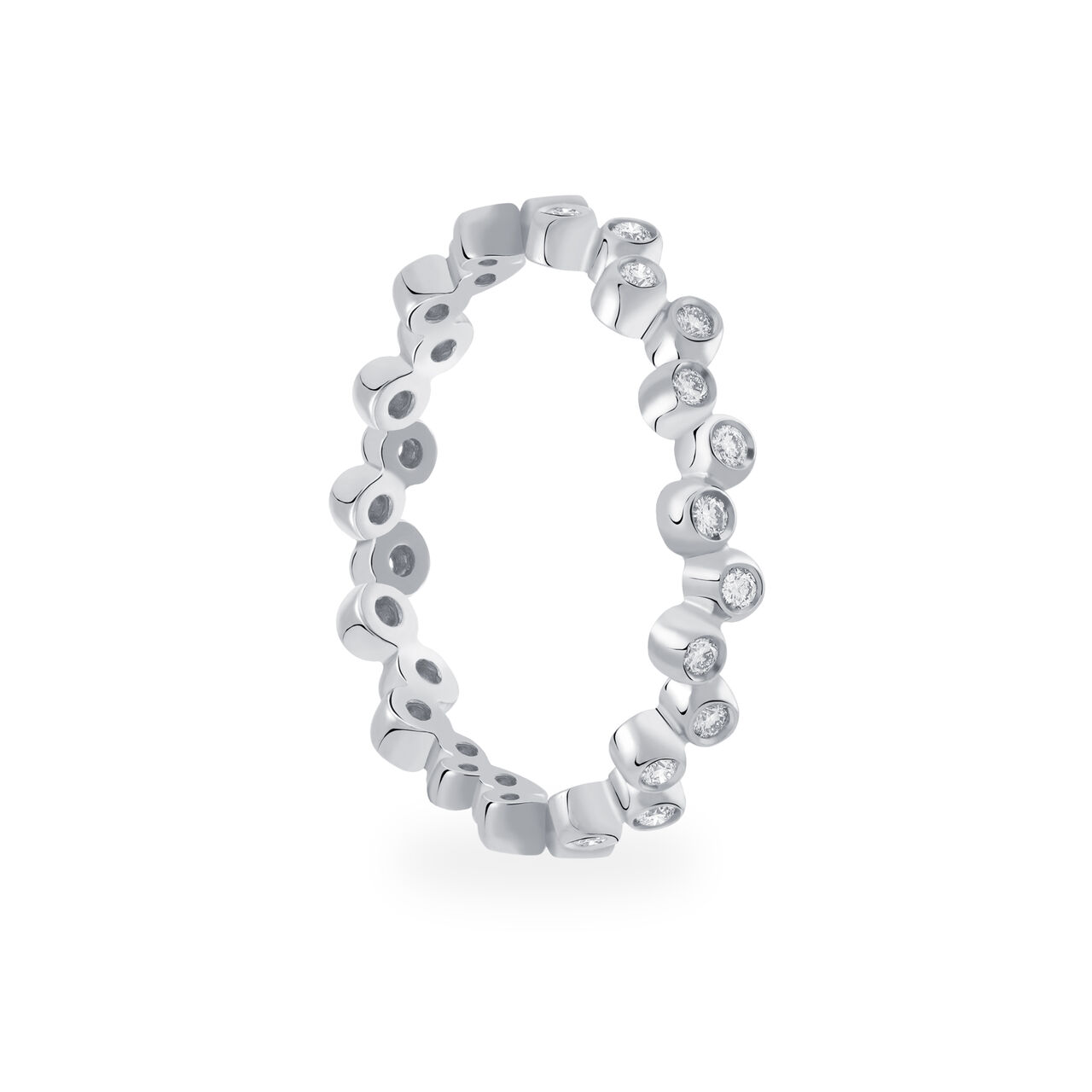 Birks Iconic Stackable Diamond Splash Ring, White Gold 450011680867