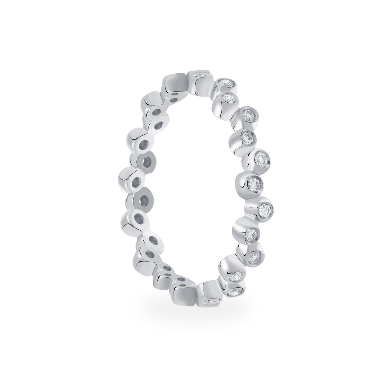 Birks Iconic  Stackable Diamond Splash Ring, White Gold 450011680867