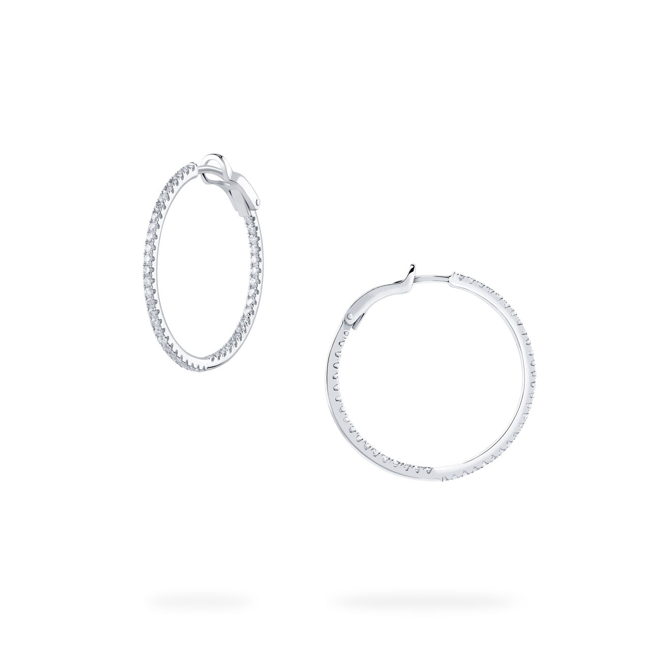 Birks Rosée du Matin Diamond Hoop Earrings, Small 450005880457