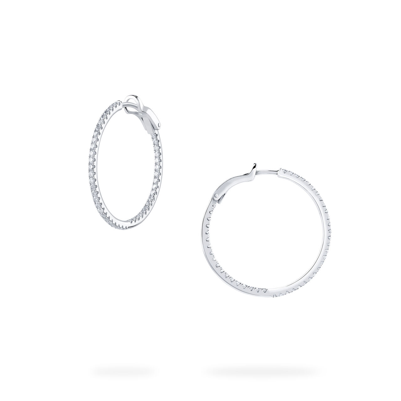 Birks Rosée du Matin  Diamond Hoop Earrings, Small 450005880457