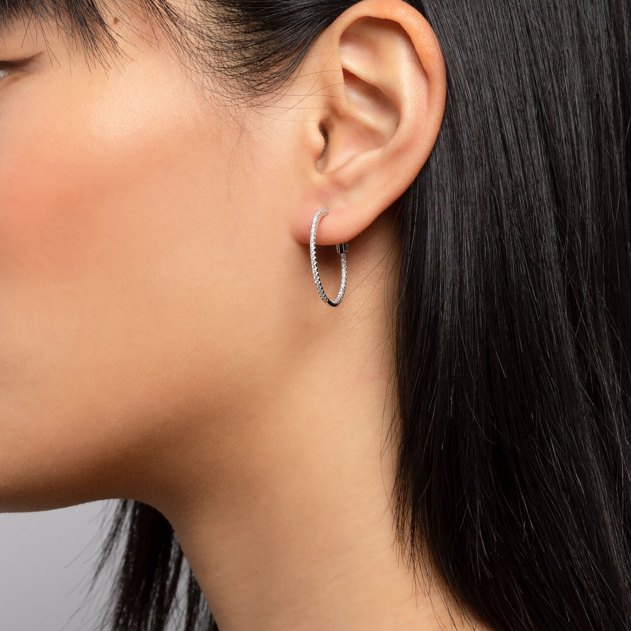 Birks Rosée du Matin Diamond Hoop Earrings, Small 450005880457