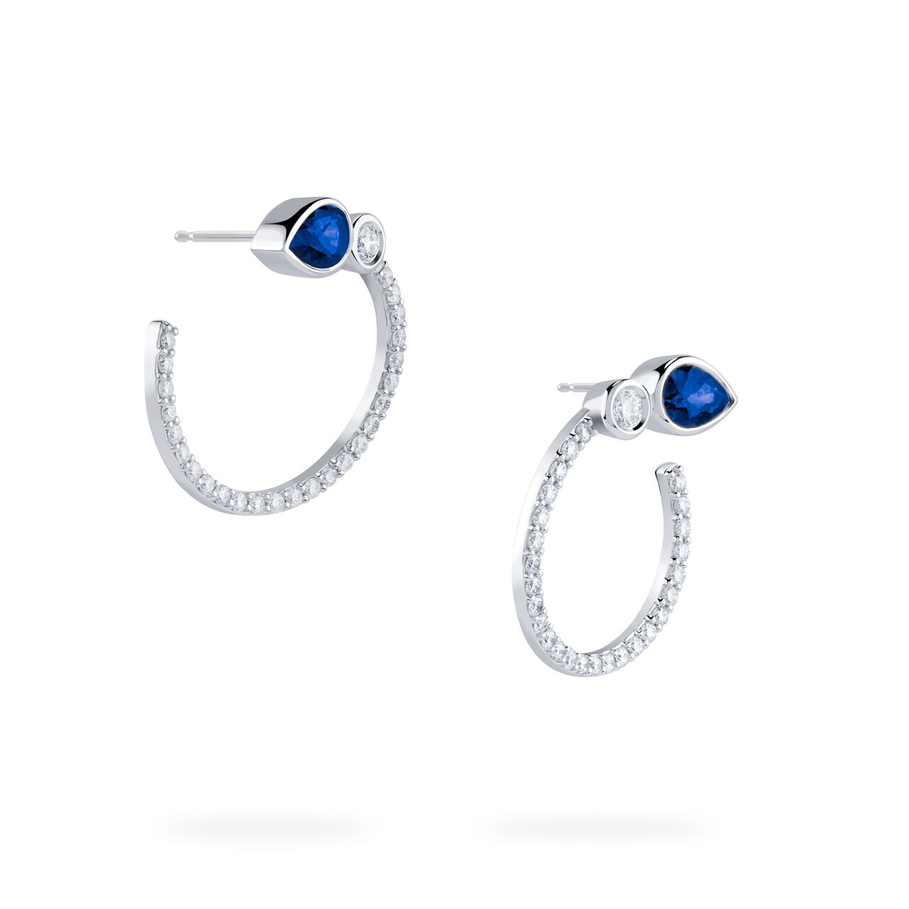 Birks Splash  Sapphire and Diamond Circle Earrings 450016011932