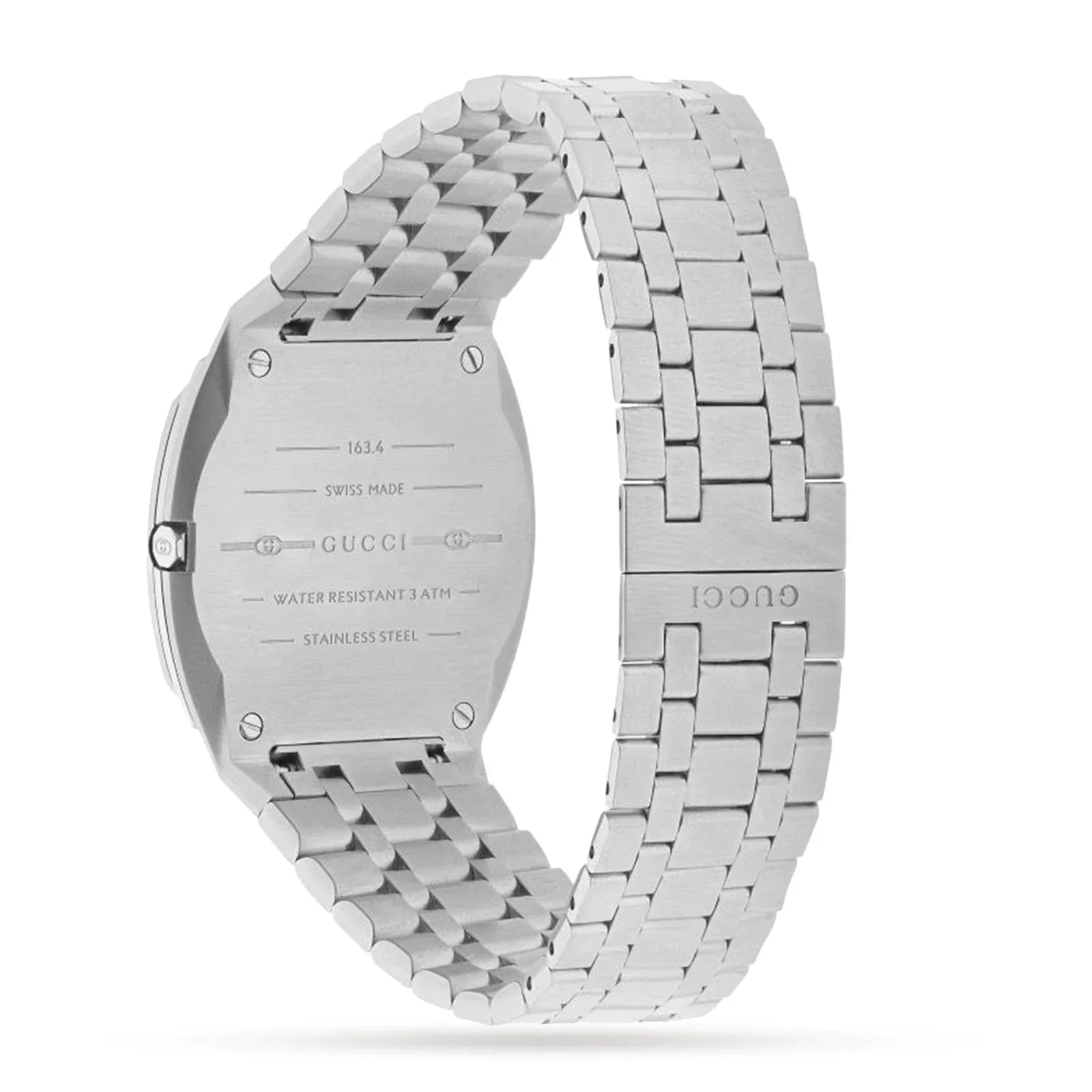 GUCCI 25H Thin Stainless Steel Bracelet 34mm YA163402