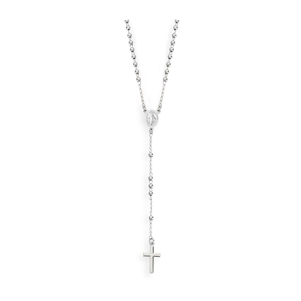 AMEN RHODIUM ROSARY PLAIN  CRO30B