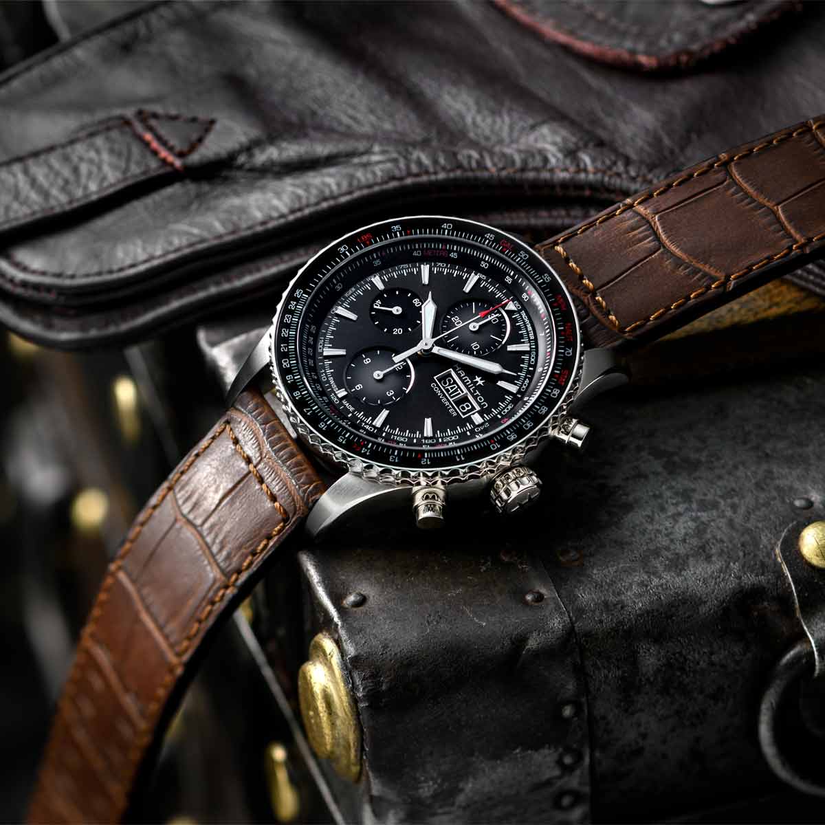 HAMILTON KHAKI AVIATION CONVERTER AUTO CHRONO