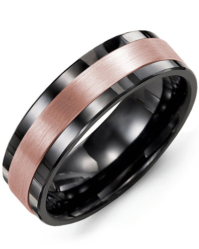 MADANI MEN'S PLAIN SATIN FINISH WEDDING BAND MBM710CP MBM710CP