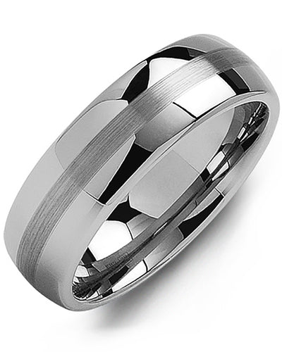 MADANI MEN'S TUNGSTEN TWO BAND EFFECT WEDDING RING MGD700TT MGD700TT