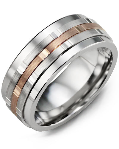 MADANI MEN'S MULTI-FACETED WEDDING BAND MJL910TM MJL910TM