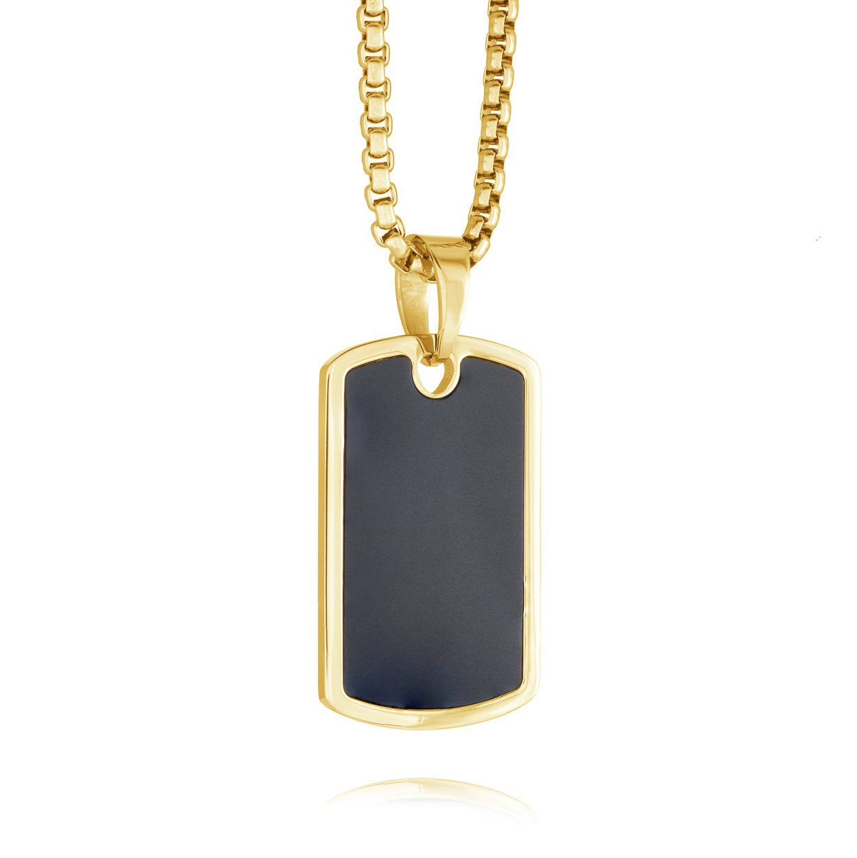 MATTE CENTRE DOG TAG PENDANT