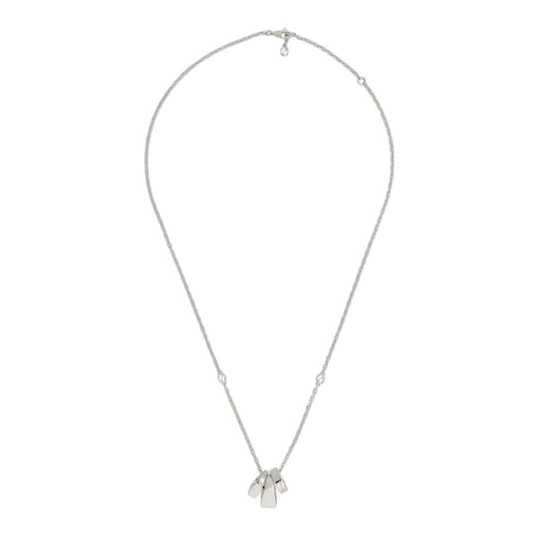 GUCCI TAG GUCCI TAG NECKLACE 50/55CM WITH PENDANTS SILVER