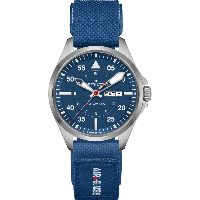 HAMILTON - KHAKI AVIATION PILOT DAY DATE AUTO - AIR-GLACIERS EDITION - H64655941