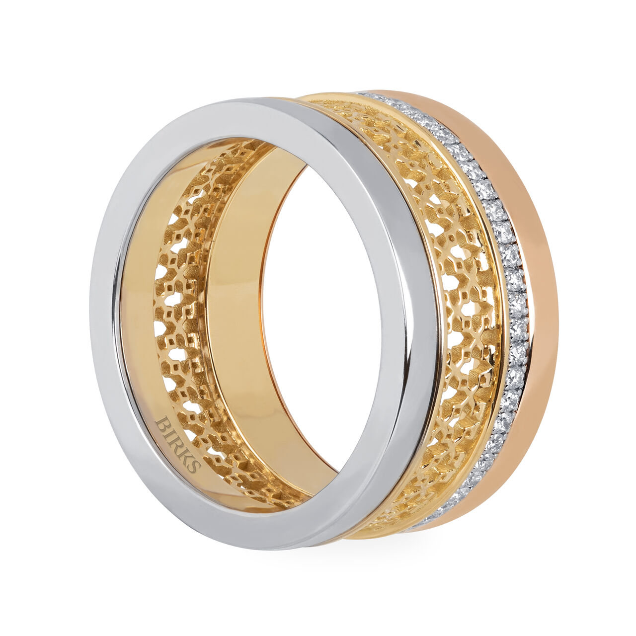 Birks Dare to Dream ® Diamond Ring, Tri-Gold 450008481262