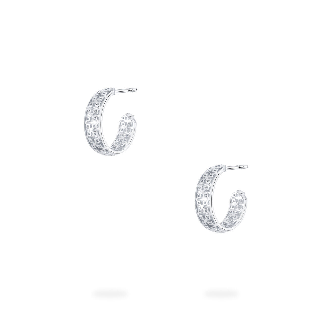 Birks Muse  15 MM Sterling Silver Hoop Earrings 450008635139