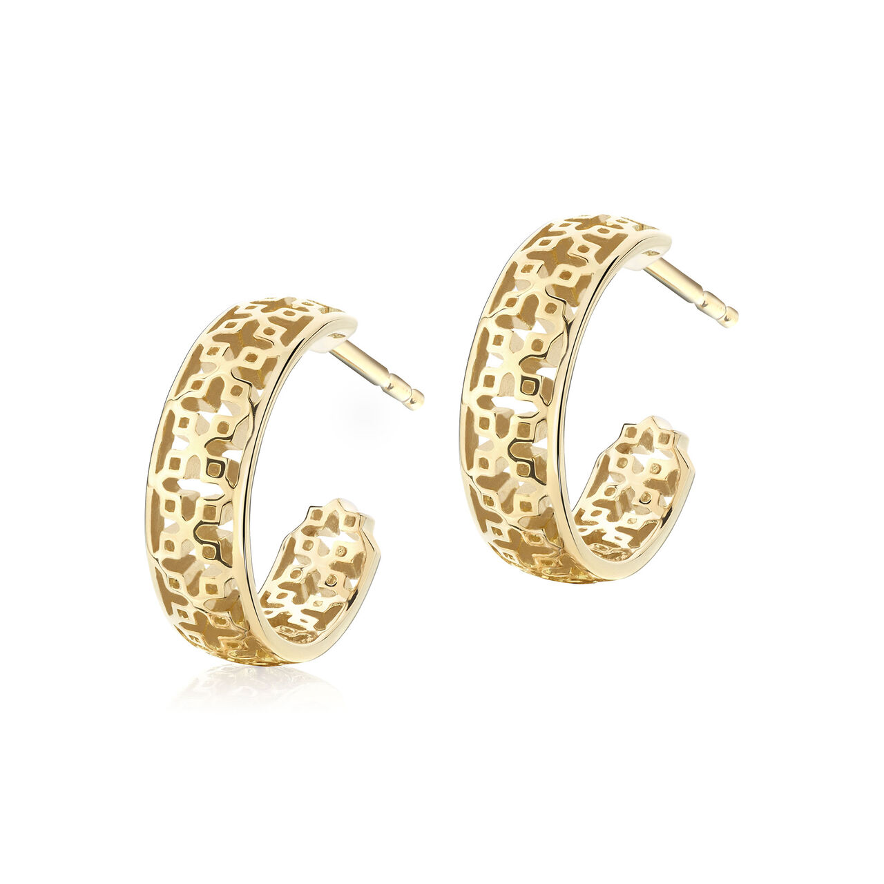 Birks Muse  15MM Yellow Gold Pierced Hoop Earrings 450008927692