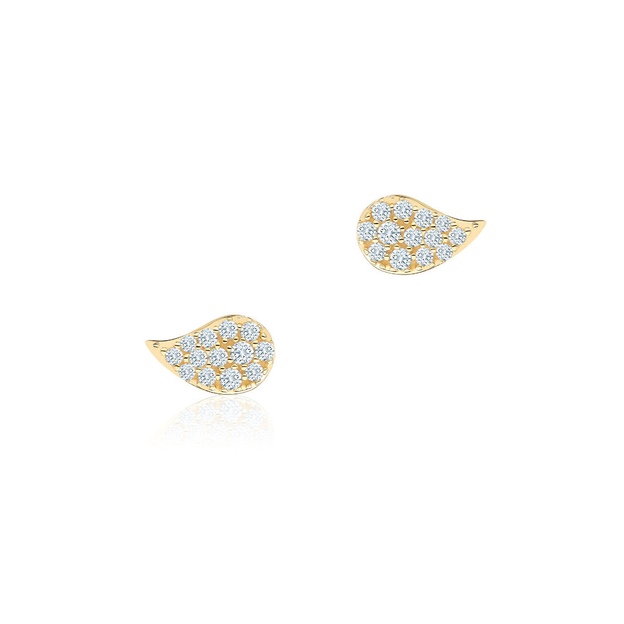 Birks Pétale  Yellow Gold and Diamond Stud Earrings, Small 450012335919